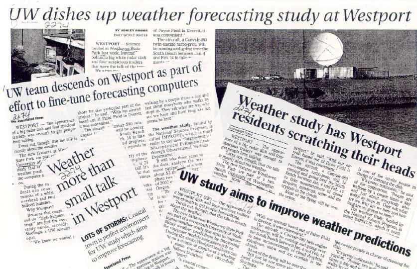 News clips about IMPROVE-1 from various local newspapers in western Washington.jpg