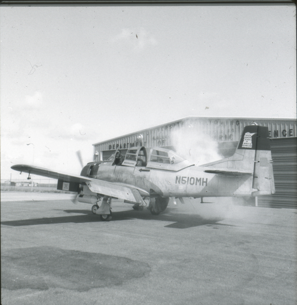Research aircraft outside the University of Wyoming Department of Atmospheric Science hangar..jpg