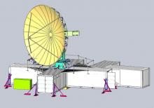 Technical drawing of weather radar.