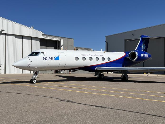 The NSF/NCAR Gulfstream V ready for deployment.