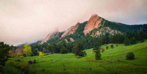 Mountain landscape in Boulder, Colorado.