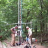 Scientists working in the field.