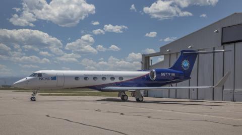 The NSF/NCAR Gulfstream V ready for deployment.