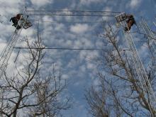 Installing ISFS stations on the CHATS project in California