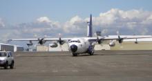 C-130 returning from research flight, INTEX-B