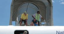 Working on top of GV fuselage