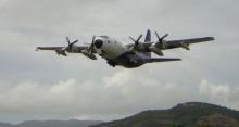 NSF/NCAR C-130 taking off from Antigua, RICO project